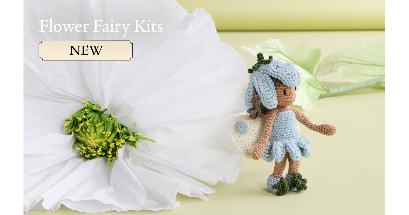 Fairies flower crochet kits toft fairy tales chicory